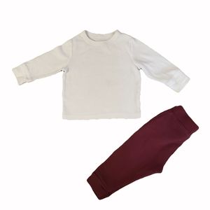 Children's Place x Garanimals Outfit - (9-12) Months - White and Burgundy